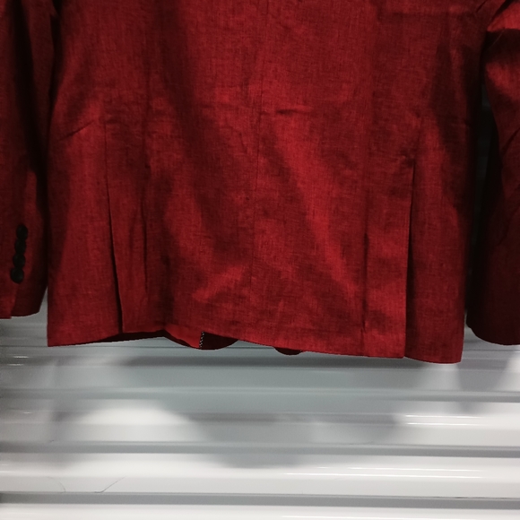 New Geek Lightning Red Single Button Dual Vent Blazer Sportcoat Size Large - Picture 5 of 14